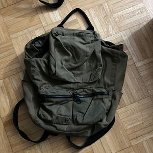 Army green backpack